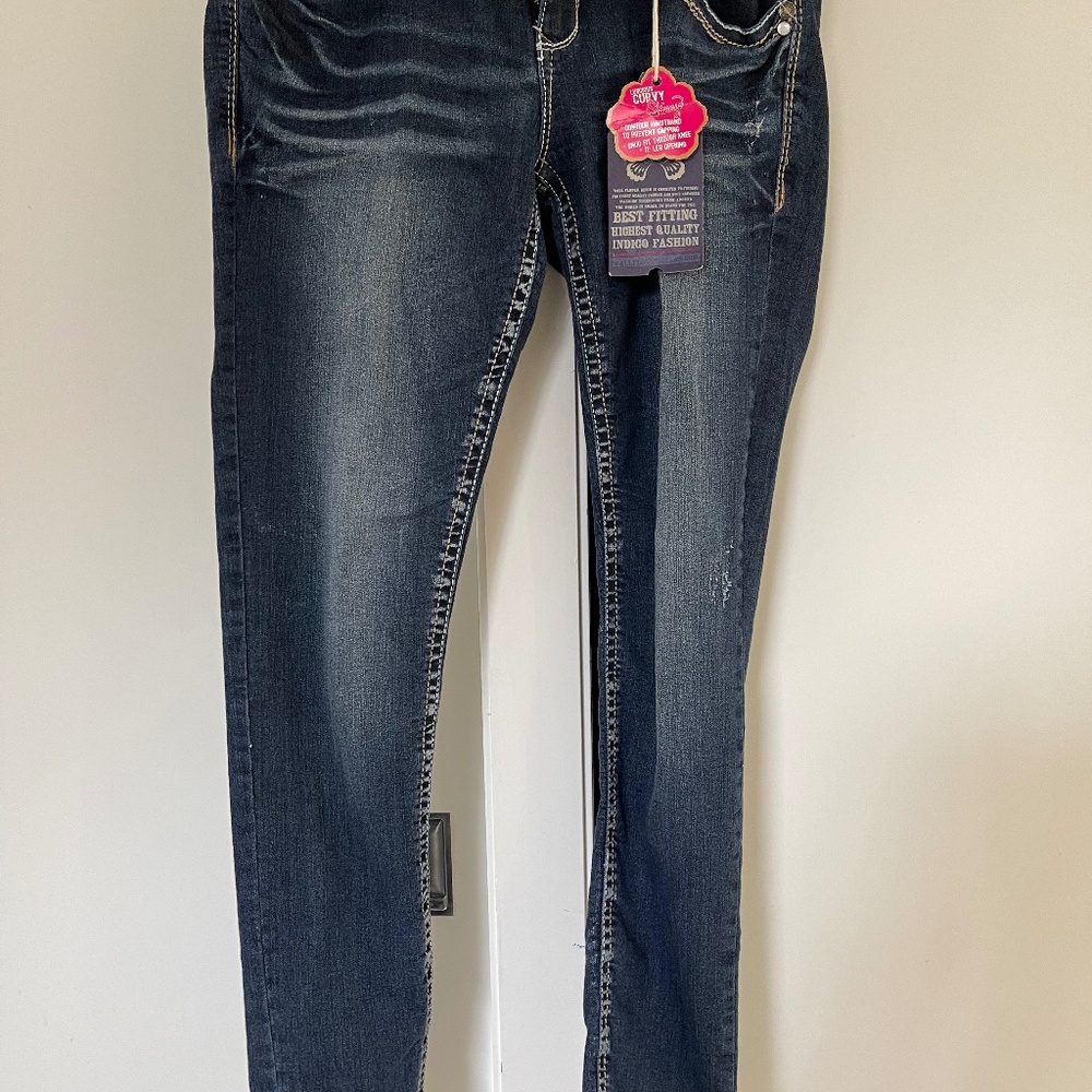 Embellished Blue Jeans